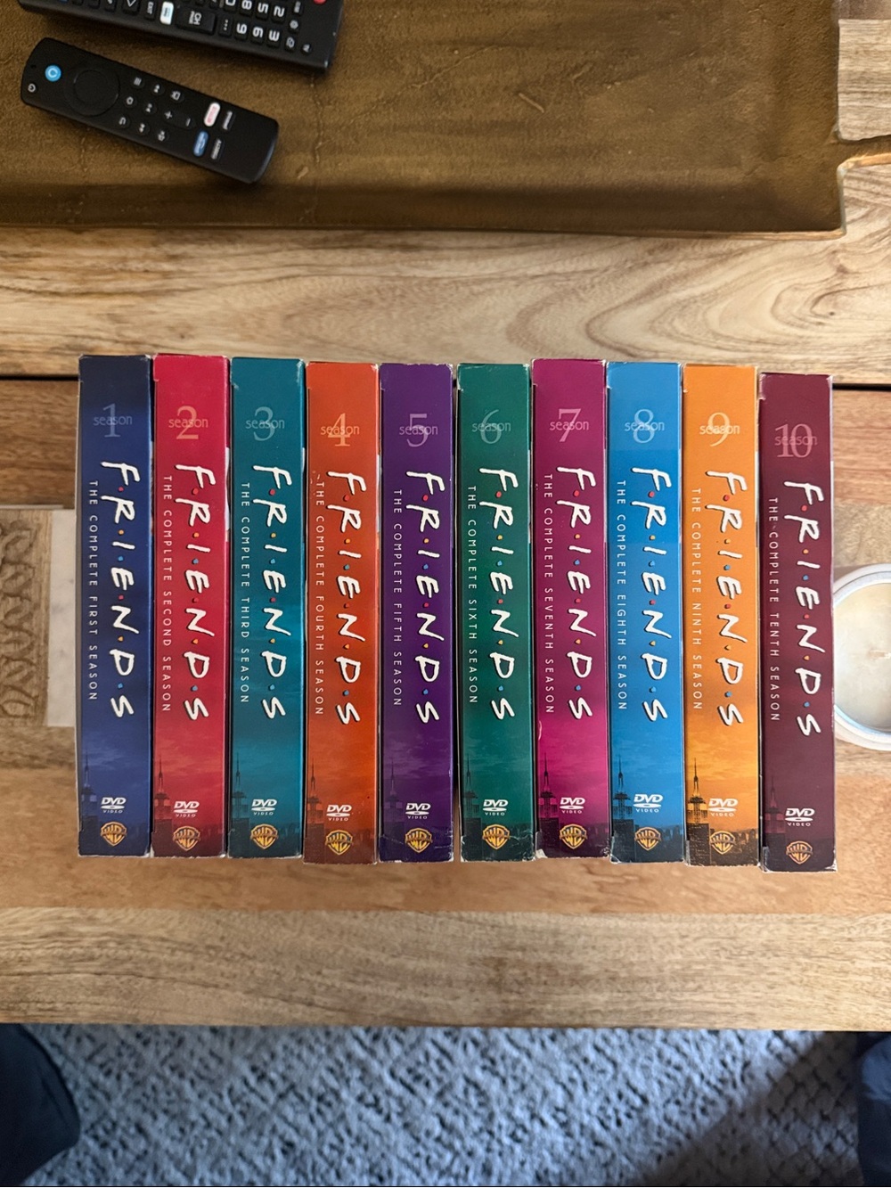 FRIENDS Complete Series DVD Set Colorful Rainbow Spines